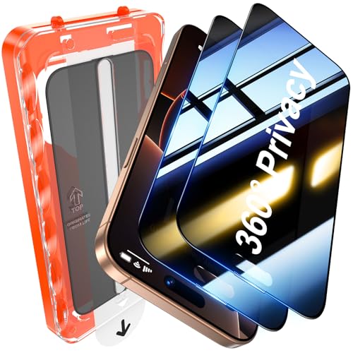 UniqueMe 360° Privacy Screen Protector for iPhone 16 Pro Max - 6.9 inch - size: 16 Pro Max 6.9 inch