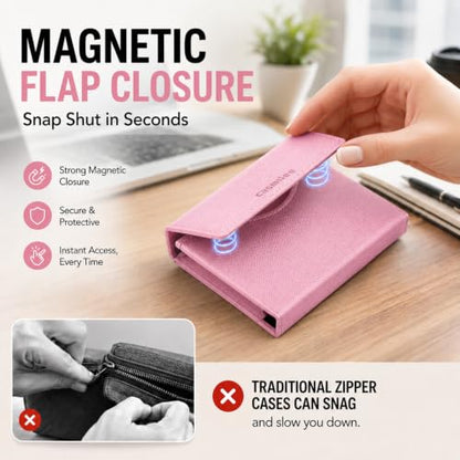 Power Bank Case for Anker 622/621/Nano 5000mAh Wireless Charging Battery - color: Mauve, size: 4.13*2.75*0.51inch