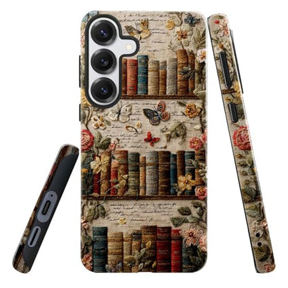 Compatible with Samsung Galaxy S25 Case,Glossy Case All-Round Protection Shockproof Anti-Scratches TPU Cover,Cases for Man Woman-Antique Bookshelf - color: Antique Bookshelf, size: Galaxy S25