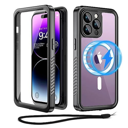 Beeasy for iPhone 14 Pro Max Waterproof Case with Magsafe, IP68 Underwater Military Grade, Phone Case with Shockproof, Dustproof, Rugged 360 Full Body Protection Cover with Built-in Screen Protector - size: iPhone 14 Pro Max (6.7")