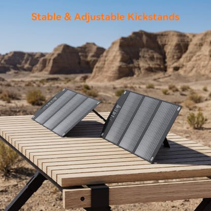 30W Portable Solar Panels Charger with 18V DC, USB-C & Dual-USB-A - size: 30W without MC4