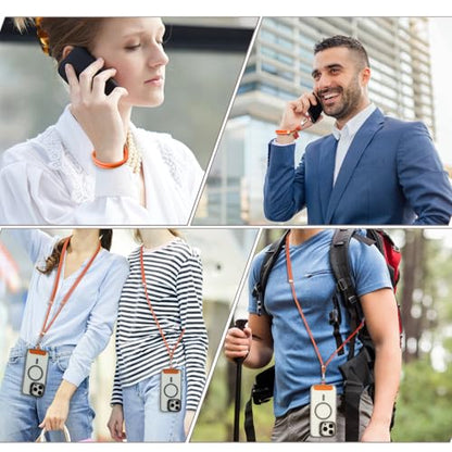 VVAAGG Cell Phone Lanyard for iPhone Crossbody Phone Strap - color: Orange