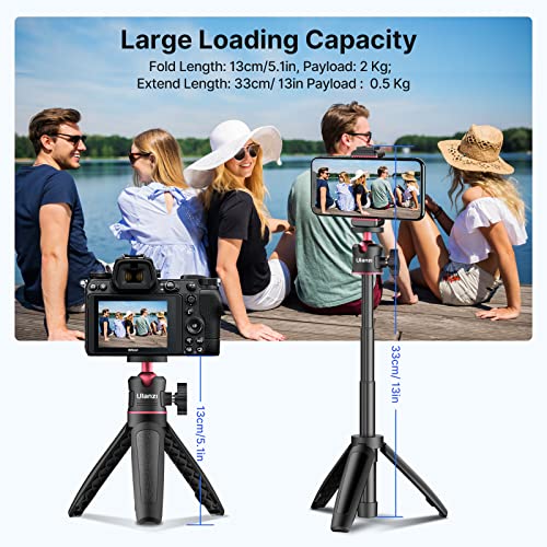 ULANZI MT-08 Mini Extension Pole Tripod for Phone Camera - color: Black