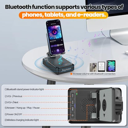 Wireless Phone Charger Stand with Bluetooth Speaker, Gifts for Men