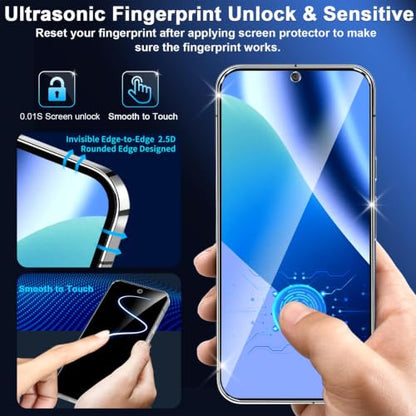 letosan 3 Pack for Google Pixel 10a Screen Protector Tempered Glass + 2 Pack Camera Lens Protector, Military Grade Shatterproof, 9H Hardness, Fingerprint Unlock,Case Friendly 6.3 Inch - size: Pixel 10A-6.3 Inch