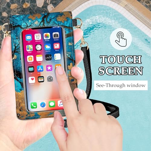 Small Crossbody Bags for Women Touchscreen Cell Phone Bag Cross Body Purses with adjustable Strap,Gifts For Teenage Girls - color: Night Forest sky