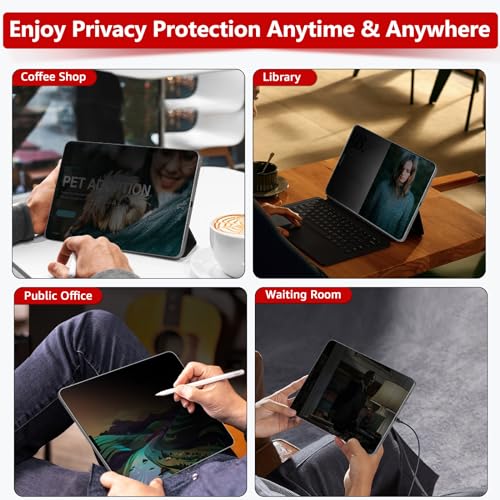 bersem Privacy Screen Protector for iPad Pro 12.9 (2022&2021&2020&2018) - size: iPad Pro 12.9 Inch (2022 / 2021 / 2020 / 2018)