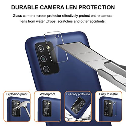 [2+2 Pack] Privacy Screen Protector for Samsung Galaxy A03S/A02S with Camera Lens Protector, Anti-Spy Screen Protector Tempered Glass 9H Hardness Compatible with Samsung Galaxy A03S/A02S 6.5-Inch (US - size: Samsung Galaxy A03S/A02S 6.5 inches
