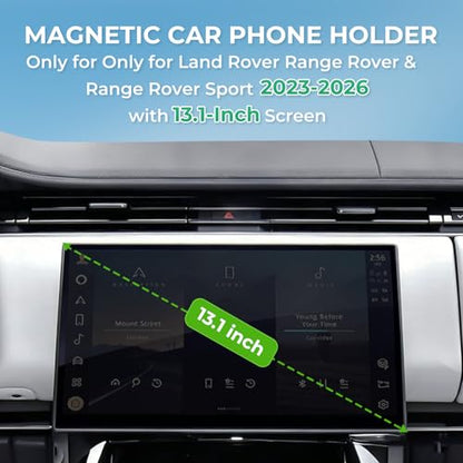 Car Phone Holder for Land Rover Range Rover & Range Rover Sport 2023-2026 with 13.1-Inch Screen, 360° Rotation Magnetic Cell Phone Mount, Compatible with Magsafe, Does Not Affect Air Vent - size: Fit for 2023-2026 Range Rover & Sport, 13.1-Inch
