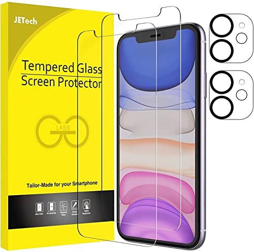 JETech Screen Protector for iPhone 11, with Camera Lens Protector, 2+2 Pack - size: iPhone 11