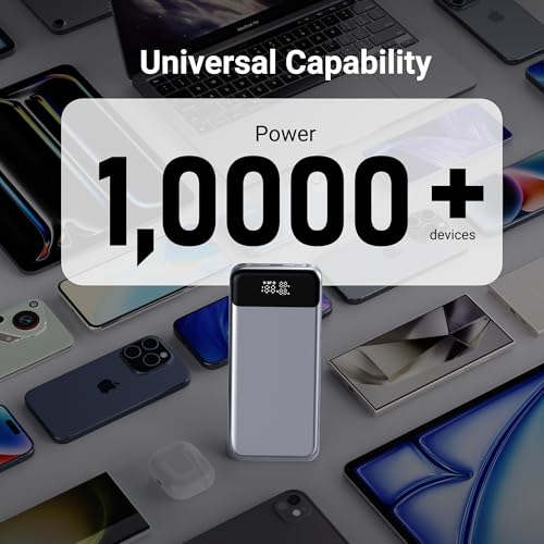 24,000mAh 280W Laptop Power Bank, PD 3.1 Portable Charger with Smart Display, 3-Port USB C Battery Pack for MacBook Pro/Air, iPhone 16/15/14/13 Series, iPad and More, Flight-Approved for Travel