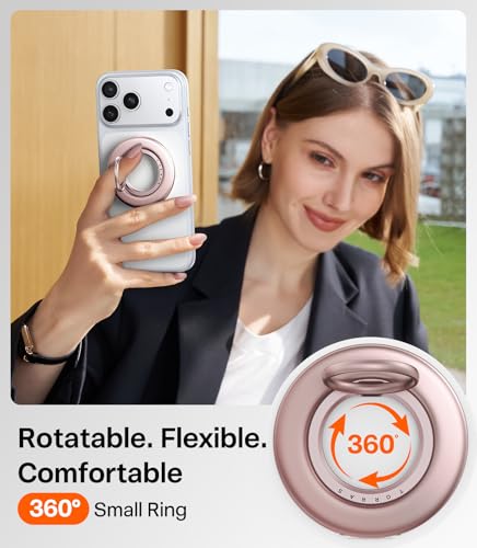 TORRAS 2025 Flagship Magnetic Phone Grip Ring Holder Kickstand, Dusty Rose - color: Dusty Rose Gold