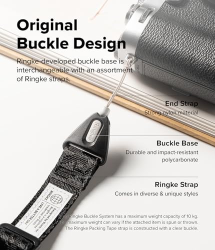 Ringke Phone Lanyard for iPhone 17 Pro Max and Most Smartphones [One-Touch Buckle] Shoulder Strap Adjustable Sturdy Universal Phone Crossbody Neck Lanyard for Travel Essentials - Lettering Black 3 - color: Lettering Black 3