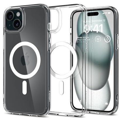 Spigen for iPhone 15/14/13 Case, Ultra Hybrid MagFit [Anti-Yellowing] [Compatible with Magsafe] - Clear - color: Clear, size: iPhone 15 / 14 / 13