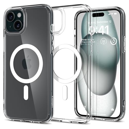 Spigen for iPhone 15 Plus Case, Ultra Hybrid MagFit [Anti-Yellowing] [Compatible with Magsafe] - Clear - color: Clear, size: iPhone 15 Plus