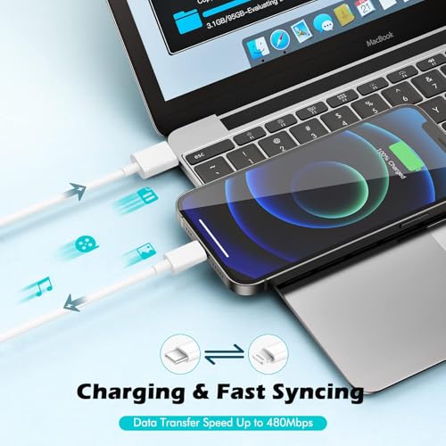 Fast Charger iPhone,10 Feet iPhone Charger,Super Fast Charging Block 10Foot - color: White-10FT