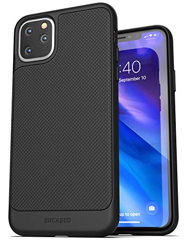 Encased iPhone 11 Pro Max Belt Clip Case (Thin Armor) Slim Grip Cover with Holster - Black - size: iPhone 11 Pro Max