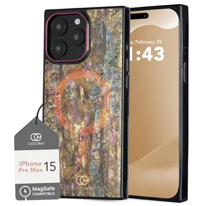 COCOMII Rectangle for iPhone 15 Pro Max Case, Eclipse Abalone Shell | Compatible with MagSafe Wireless Charging, Shockproof 10ft Drop Protection, Camera & Screen Protection, Premium Glossy Finish - color: Eclipse Abalone Shell, size: iPhone 15 Pro Max (6.