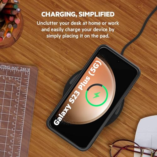 Battery Case for Galaxy S23 Plus, 12000mAh Portable Wireless Charging Case Supporting Carplay, Compatible with Galaxy S23 Plus (6.6 inch) Rechargeable Extended Battery Charger (Black) - size: Galaxy S23 Plus