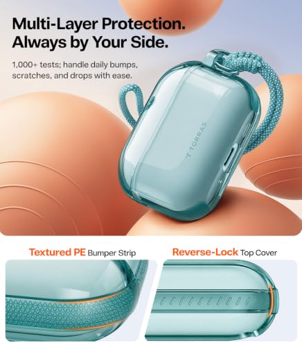 TORRAS A3 Neo for AirPods Pro 3 Case with Lanyard, 3rd Gen, Glacier Sprint - color: Glacier Sprint