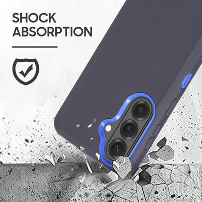 Compatible for Samsung S26 Rugged Case with Belt Clip Holster & Built-in Screen Protector, Heavy-Duty Full-Body Shockproof Cover, Military-Grade Protective Phone Case (Blue) - color: Blue