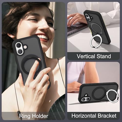 Compatible with iPhone 17 Case with Stand 6.3",Black - color: Black, size: Iphone 17