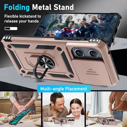 for Moto G Stylus 5G 2026/2025 Case Built in Slide Camera Cover - color: Rose Gold, size: Moto G Stylus 5G 2026/2025