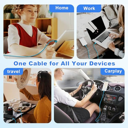 Bynccea 5 Pack USB C Cable 10ft Type C Charger Fast Charging Nylon Braided USB A to USB C Cable for Samsg Galaxy A15 A25 A35 A55 A54, S24 S23 S22 S21 S20 S10 S10E, Note 20 10, Moto G