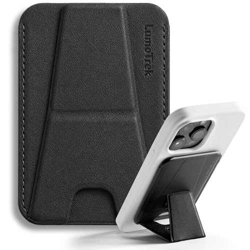 Tap & Go MagSafe Wallet Stand, 1-Card Magnetic Phone Wallet - color: Black