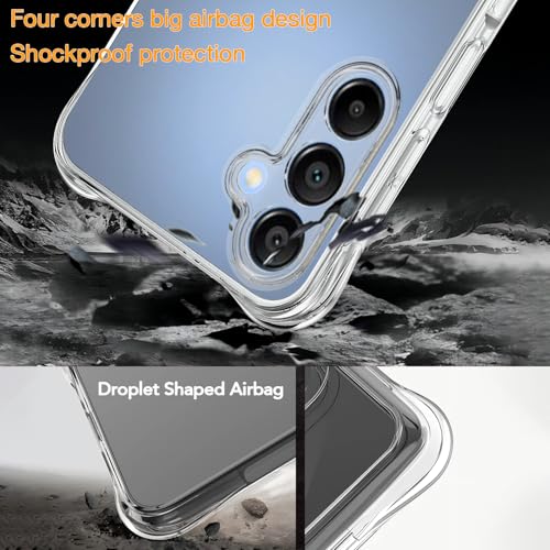 USTIYA Case for Samsung Galaxy A16 5G Clear TPU Four Corners Protective Cover Transparent Soft funda