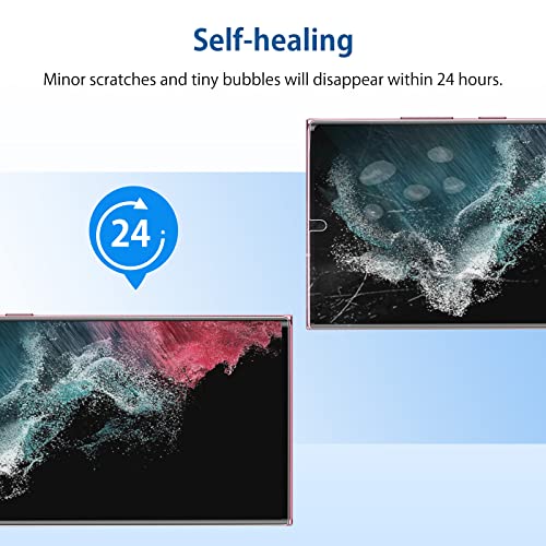 for Samsung Galaxy S22 Ultra Privacy Screen Protector, Anti-Spy Flexible TPU Film [2 Pack], Support Fingerprint Unlock, Positioning Tool, Full Coverage, Case Friendly, Self-healing - size: Samsung Galaxy S22 Ultra