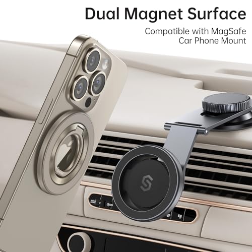 SYNCWIRE for MagSafe Phone Grip, Magnetic Phone Ring Holder - color: Titanium