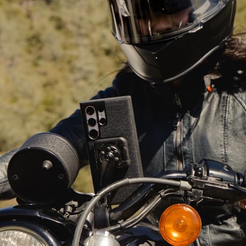 Peak Design Mobile Motorcycle Bar Phone Mount V2, Non-Charging, SlimLink Mounting Technology, Rigid Arm, Fits a Variety of Handlebars (7/8"-1.25" Diameter), Vibration Isolator, Motorcycle Phone Mount