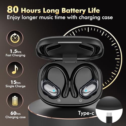 HAOYUYAN Sports Bluetooth Headphones, Earphones for Gym