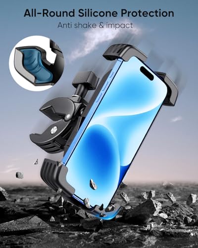 Bike Motorcycle Phone Mount, Bicycle Ebike ATV Handlebar Phone Holder