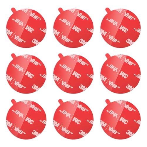 9 Pack Sticky Adhesive 1.38 Inches Circle Strong Bond Socket Base Heat Resistant Duble Sided Replacement Adhesivee for Phone Grip Collapsible Grip & Stand Base (35mm)