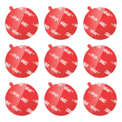 9 Pack Sticky Adhesive 1.38 Inches Circle Strong Bond Socket Base Heat Resistant Duble Sided Replacement Adhesivee for Phone Grip Collapsible Grip & Stand Base (35mm)