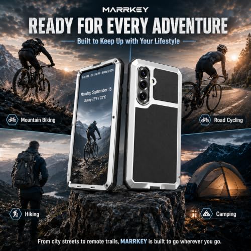 Metal Case for Samsung Galaxy S26 Case 6.3",Full Body Protective Cover Heavy Duty Shockproof [Tough Armour] Aluminum Alloy Case with Silicone Built-in Screen Protector - Silver - color: Silver