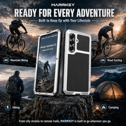Metal Case for Samsung Galaxy S26 Case 6.3",Full Body Protective Cover Heavy Duty Shockproof [Tough Armour] Aluminum Alloy Case with Silicone Built-in Screen Protector - Silver - color: Silver