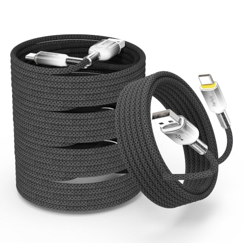 15FT USB A to USB C Cable 5-Pack, 60W 480Mbps Data, Nylon Braided - color: Grey, size: 15Feet