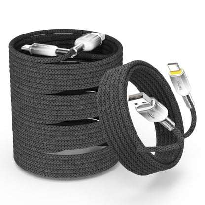 15FT USB A to USB C Cable 5-Pack, 60W 480Mbps Data, Nylon Braided - color: Grey, size: 15Feet
