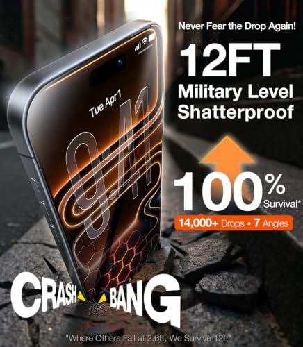 UltraGlass Top 9H+ Armor for iPhone 16 Pro Privacy Screen Protector, 2 Pack | NO.1 Military Grade Shatterproof, Privacy Screen iPhone 16 Pro Tempered Glass, 100% Anti Spy, Longest Durable 16Pro 6.3" - size: iPhone 16 Pro
