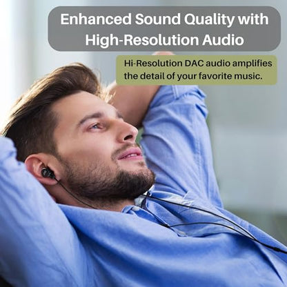 JVC Wired USB-C Earbuds - Noise Isolation - DAC - Hi-Res Audio - Built-in Mic with Mute - Comfortable Silicone Ear Tips - 3 Button Remote – Plug & Play - HAFR29UC - color: Black