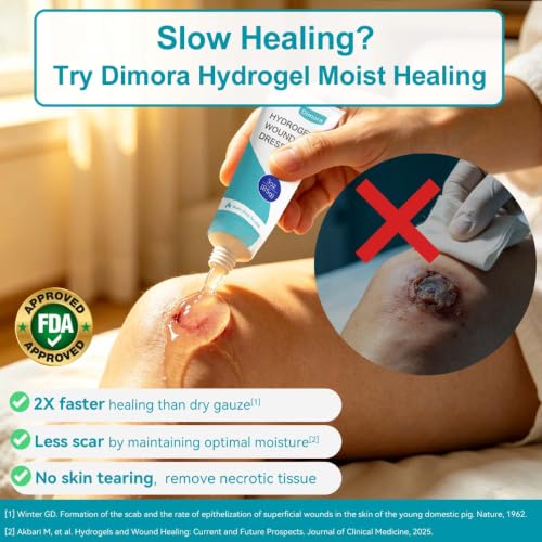 Dimora 2 Packs 6oz Hydrogel First Aid Ointment, Burn Injury Soothing Gel, Skin Repair Cream for Emergency Burn, Postoperative Incisions, Bruises, Debridement Wound Care - size: Hydrogel Gel 6 Ounce