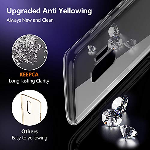 Galaxy S9 Slim Case,Thin TPU Silicone Flexible Soft Skin Gel Lightweight Anti-Scratch Shock Absorption Protective Cases Cover for Samsung Galaxy S9,Crystal Clear - color: Crystal Clear