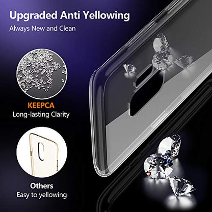 Galaxy S9 Slim Case,Thin TPU Silicone Flexible Soft Skin Gel Lightweight Anti-Scratch Shock Absorption Protective Cases Cover for Samsung Galaxy S9,Crystal Clear - color: Crystal Clear
