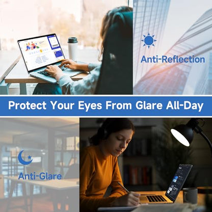 2 Pcs 14 Inch (1920x1200P) Laptop Blue Light Screen Protector, Reduce Eye Strain Anti Glare Blue Light Blocking Screen Protector for 14’’ with 16:10 Resolution HP/Dell/Acer/Asus/Samsung/Lenovo - size: 14 inch