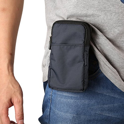 Small Cell Phone Crossbody Bag Men, 6.9" Cell Phone Cross Body Wallet Bag Nylon Mens Purse Travel Outdoor Carrying Case Pouch Pocket Smartphone Holder Messenger Shoulder Holster Wristlet Handbag - color: Dark Blue 6.9 Inch (10*18*3.5 CM)