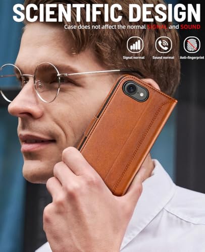 OCASE for iPhone 17e/iPhone 16e Wallet Case, Card Holder, Retro Brown | RFID Blocking, Kickstand, Magnetic Closure, PU Leather Flip Folio, Shockproof TPU Shell, Protective Phone Cover (6.1") - color: Retro Brown