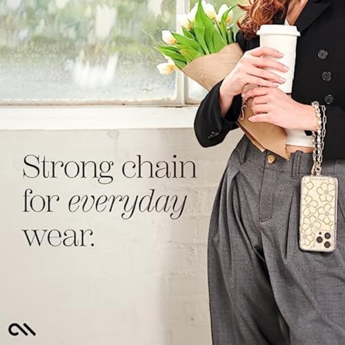 Case-Mate Phone Charm Wrist Strap with Pearls and Crystals - Crystal Pearl | Detachable Anti-Theft Phone Strap - Hands-Free iPhone Wrist Strap for Women - Phone Chain Wristlet for Galaxy, Pixel & More - color: Crystal Pearl